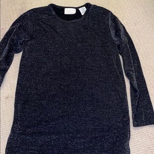 Sparkly long sleeve tshirt dress